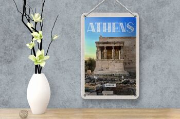 Signe de voyage en étain 12x18cm, Athènes, grèce, acropole, décoration cadeau 4