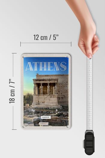 Signe de voyage en étain 12x18cm, Athènes, grèce, acropole, décoration cadeau 5