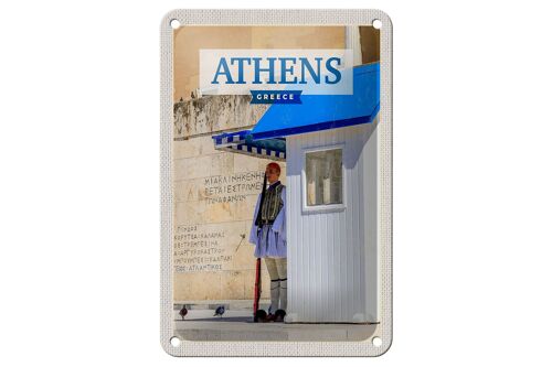 Blechschild Reise 12x18cm Athens Greece Evzone Wache Dekoration