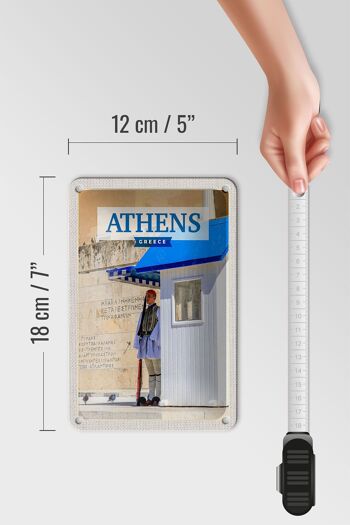Panneau de voyage en étain 12x18cm, décoration de garde d'athènes, grèce Evzone 5