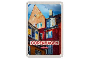 Panneau de voyage en étain 12x18cm, décoration de maison ancienne de copenhague, danemark 1