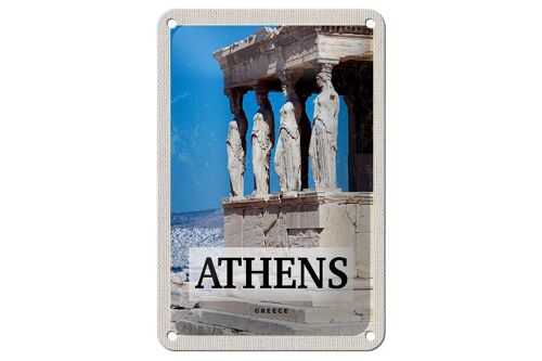 Blechschild Reise 12x18cm Retro Athens Greece Geschenk Dekoration