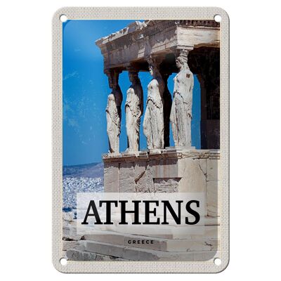 Cartel de chapa de viaje, decoración de regalo Retro de Atenas, Grecia, 12x18cm