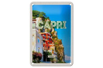 Panneau de voyage en étain 12x18cm, Capri italie ville Bergen, décoration de vacances 1