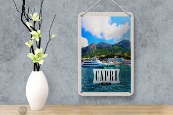 Panneau de voyage en étain 12x18cm, décoration de vacances en mer, île de Capri, italie 4