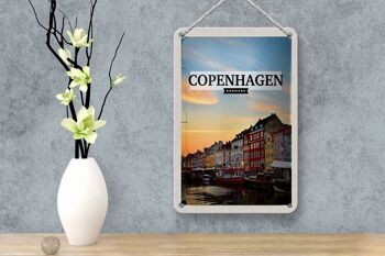 Panneau de voyage en étain, 12x18cm, panneau décoratif de coucher de soleil, Copenhague, danemark 4