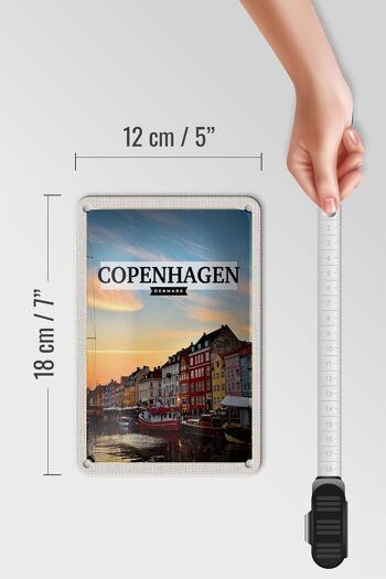 Panneau de voyage en étain, 12x18cm, panneau décoratif de coucher de soleil, Copenhague, danemark 5