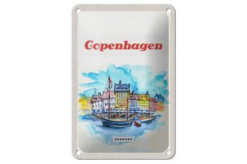 Panneau de voyage en étain 12x18cm, image de Copenhague, danemark, décoration de bateau 1