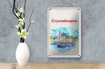 Panneau de voyage en étain 12x18cm, image de Copenhague, danemark, décoration de bateau 4