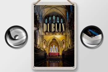 Panneau de voyage en étain 12x18cm, panneau de Destination de voyage de la cathédrale de Dublin, irlande 2