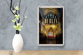 Panneau de voyage en étain 12x18cm, panneau de Destination de voyage de la cathédrale de Dublin, irlande 4