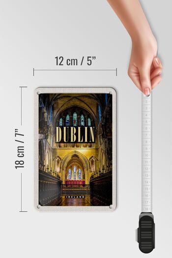 Panneau de voyage en étain 12x18cm, panneau de Destination de voyage de la cathédrale de Dublin, irlande 5