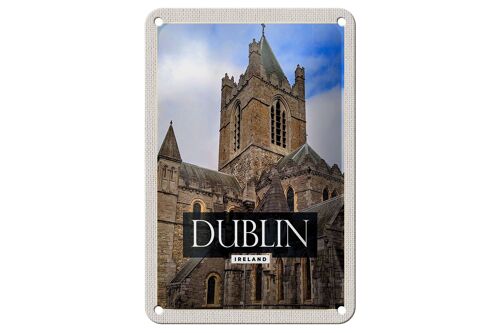 Blechschild Reise 12x18cm Dublin Ireland Castle Reiseziel Dekoration