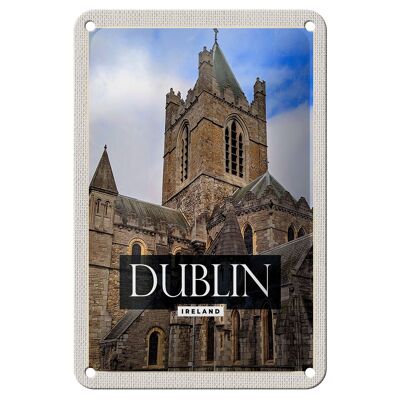 Blechschild Reise 12x18cm Dublin Ireland Castle Reiseziel Dekoration