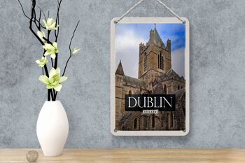 Signe de voyage en étain 12x18cm, décoration de Destination de voyage, château de Dublin, irlande 4