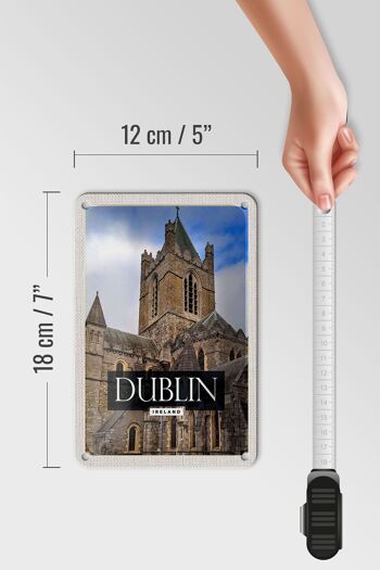 Signe de voyage en étain 12x18cm, décoration de Destination de voyage, château de Dublin, irlande 5