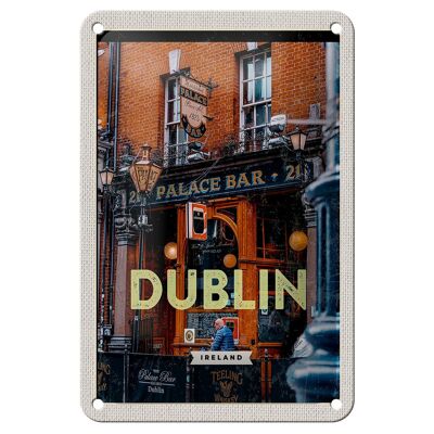 Cartel de chapa de viaje, 12x18cm, Dublín, Irlanda, Palace Bar, cartel de destino de viaje