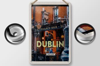 Panneau de voyage en étain, 12x18cm, Dublin, irlande, Palace Bar, signe de Destination de voyage 2