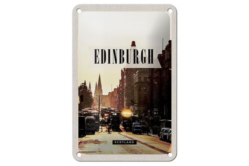 Blechschild Reise 12x18cm Edinburgh Scotland Reiseziel Dekoration