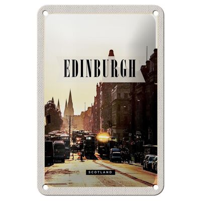 Cartel de chapa de viaje, 12x18cm, decoración de destino de viaje de Edimburgo, Escocia