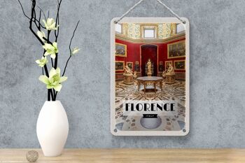 Panneau de voyage en étain 12x18cm, décoration du château de Florence, italie, toscane 4