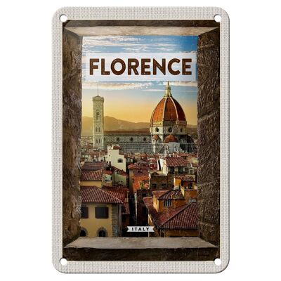 Blechschild Reise 12x18cm Florence Italy italien Urlaub Toscana Schild