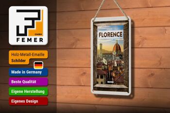 Panneau de voyage en étain, 12x18cm, Florence, italie, vacances italiennes, toscane 3