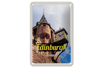 Panneau de voyage en étain, 12x18cm, panneau de la vieille ville d'edimbourg, en Écosse 1