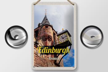 Panneau de voyage en étain, 12x18cm, panneau de la vieille ville d'edimbourg, en Écosse 2