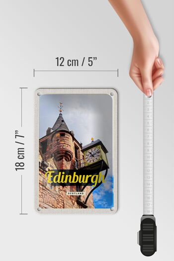 Panneau de voyage en étain, 12x18cm, panneau de la vieille ville d'edimbourg, en Écosse 5