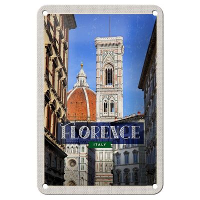 Blechschild Reise 12x18cm Florence Italy Urlaub Toscana Dekoration