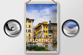 Panneau de voyage en étain, 12x18cm, Florence, italie, cadeau de vacances 2