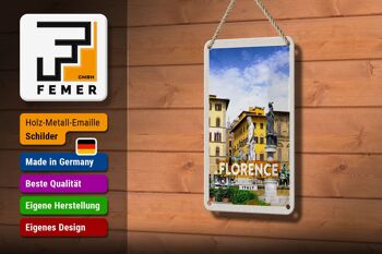 Panneau de voyage en étain, 12x18cm, Florence, italie, cadeau de vacances 3