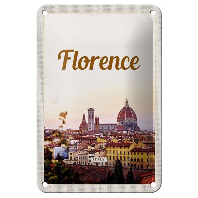 Cartel de chapa de viaje, 12x18cm, Florencia, Italia, vacaciones italianas, cartel de Toscana
