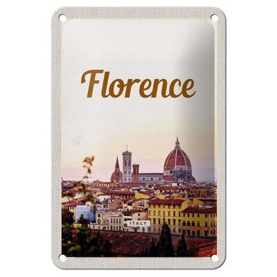 Targa in metallo da viaggio 12x18 cm Firenze Italia Vacanze italiane in Toscana