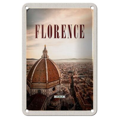 Targa in metallo da viaggio 12x18 cm Firenze Italia Panoramica Decorazione destinazione di viaggio