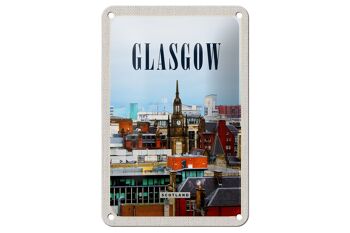 Panneau de voyage en étain 12x18cm, décoration de la vieille ville de Glasgow, Écosse 1