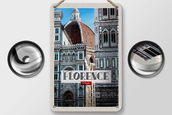 Panneau de voyage en étain 12x18cm, décoration de la vieille ville de Florence, italie, vacances 2
