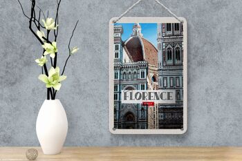 Panneau de voyage en étain 12x18cm, décoration de la vieille ville de Florence, italie, vacances 4