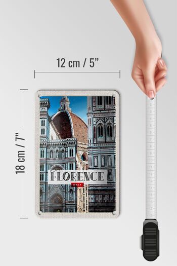 Panneau de voyage en étain 12x18cm, décoration de la vieille ville de Florence, italie, vacances 5