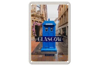 Panneau décoratif de voyage en étain, 12x18cm, panneau décoratif de Police de Glasgow, Écosse, ville portuaire 1