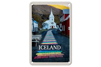 Signe de voyage en étain 12x18cm, décoration d'église d'iselstaat d'islande 1