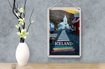 Signe de voyage en étain 12x18cm, décoration d'église d'iselstaat d'islande 4