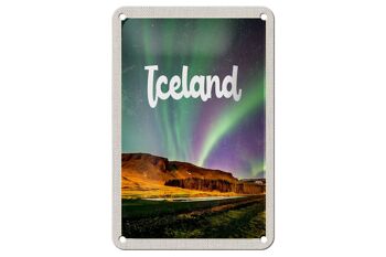 Panneau de voyage en étain, 12x18cm, rétro islande, aurores boréales, cadeau 1