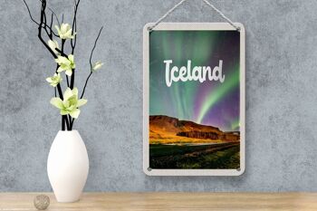 Panneau de voyage en étain, 12x18cm, rétro islande, aurores boréales, cadeau 4