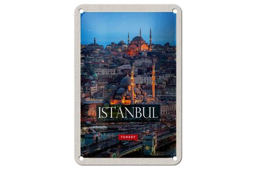 Blechschild Reise 12x18cm Istanbul Turkey Bild Moschee Dekoration