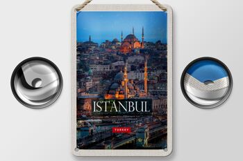 Panneau de voyage en étain 12x18cm, image de mosquée d'istanbul, turquie, décoration 2