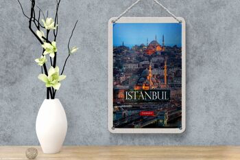Panneau de voyage en étain 12x18cm, image de mosquée d'istanbul, turquie, décoration 4