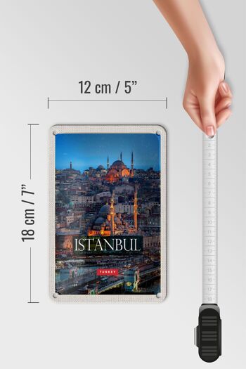 Panneau de voyage en étain 12x18cm, image de mosquée d'istanbul, turquie, décoration 5