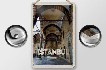 Signe de voyage en étain 12x18cm, rétro, Istanbul, turquie, mosquée, cadeau 2